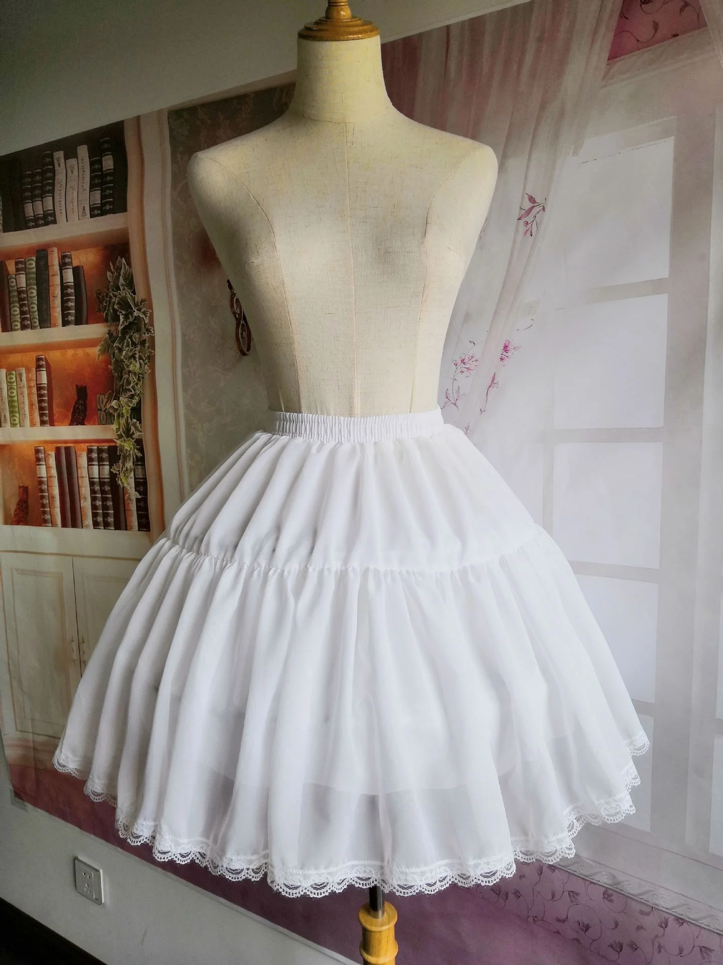 Đồ Chơi Cosplay Mùa Xuân/Mùa Hè Thoáng Mát Xương Cá Crinoline Lolita Điều Chỉnh Bạo Lực Trượt Đầm Mềm Cô Gái Váy