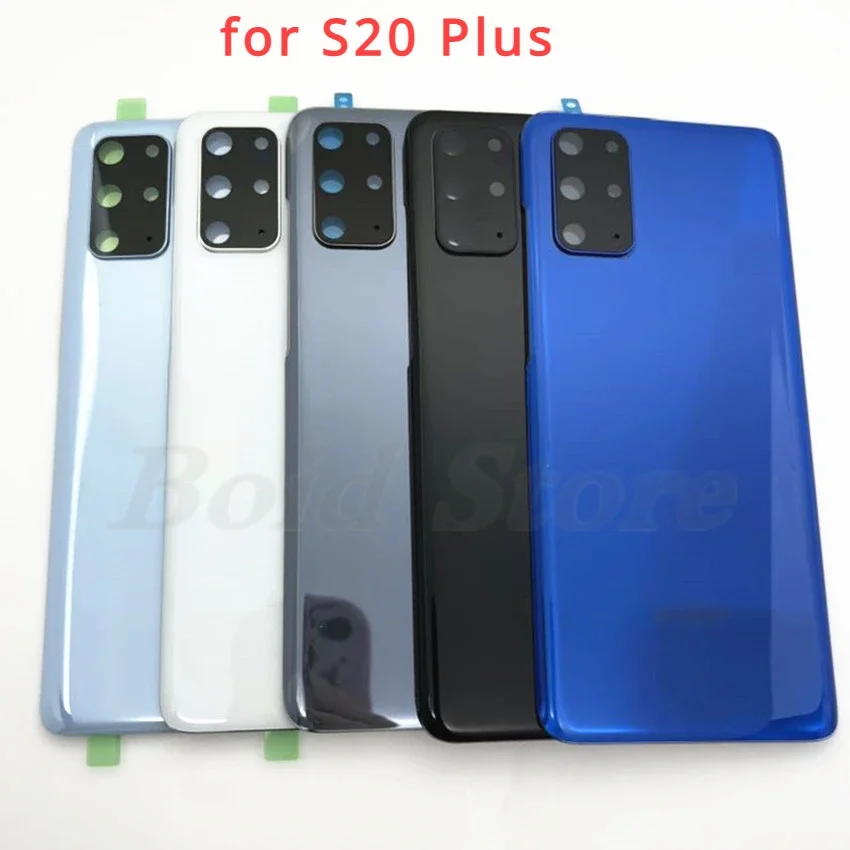 For Samsung Galaxy S20 Plus G985 G985F Battery Back Cover Glass Panel Rear Door Housing Case With Camera Lens