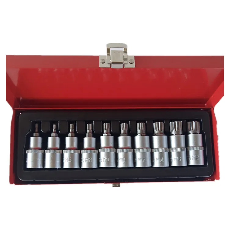 M-type 10-piece set 1/2 specification 12-angle chromium vanadium steel pressing batch sleeve set Dafei auto repair
