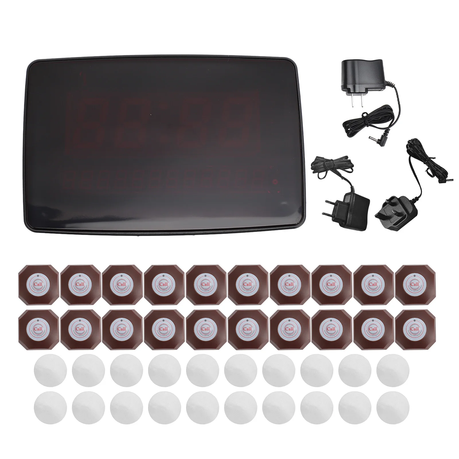 Hotel Room Call Button 20 X Buttons 1 X Receiver Wireless Call System High Sensitivity 100‑240V IPX4 Waterproof for Restaurant