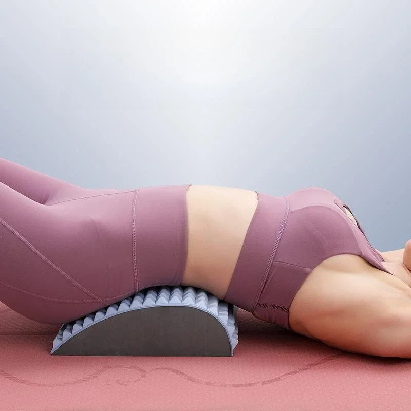Lumbar Back Massager  EVA Neck Stretch Spine Support Waist Back Massage Soothing Fatigue Pillow Curved Stretch Lumbar Pillows