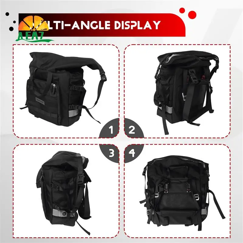 

AEA7-Rhinowalk Motorcycle Bag 20L Universal Side Saddle Bag With Removable Waterproof Inner Bag Outdoor Motorbike Luggage