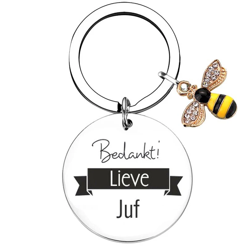 Dutch liefste juf Teacher Appreciation Gifts Keychain Women Teacher Teachers ' Day Key Chain Pendant Teacher Thank You Gifts