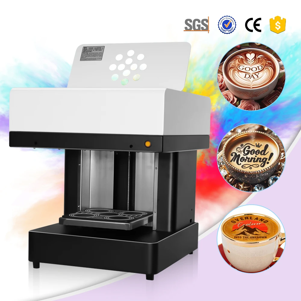 Food surface Printer Cake Macaron Inkjet Edible Digital Food Printer Portable Coffee Latte Art Print Machine