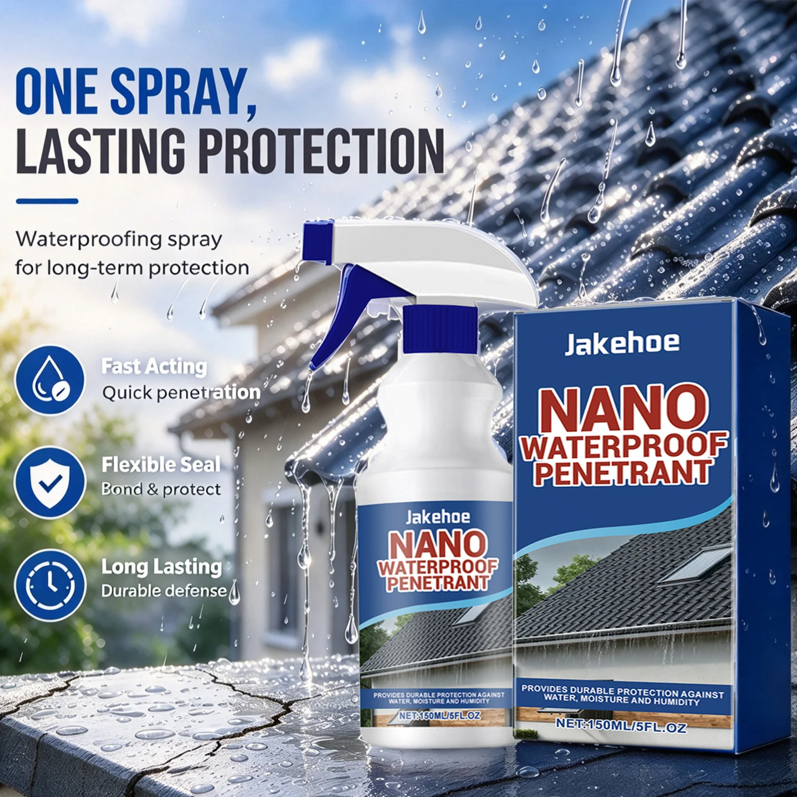Nano Waterproof Sealant Spray Repairing Crack Anti-Leak Quick Dry Bathroom Roof Repair Coating Crack Filler Wall Sealant Spray