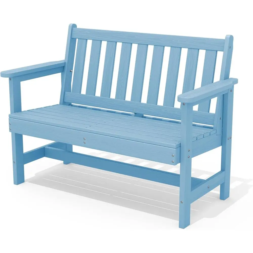

SERWALL Outdoor Bench, HDPE Outdoor Benches Weatherproo, 2-Person Garden Bench with 660 lbs Weight acity, Patio Benches or Outdo