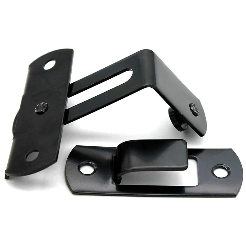 Matt Black Stainless Steel Door Buckle Lock Bolt Lock 90 Degree Door With Cabinet Hasp Lock