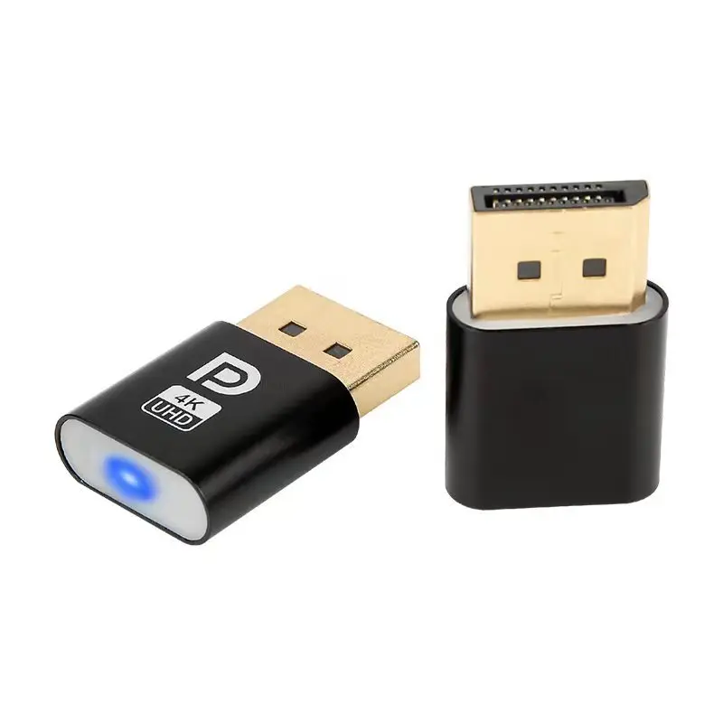 DP Virtual Display Adapter HDMI-compatible 1.4 DDC EDID Dummy Plug Headless Display Emulator For Video Audio PC Laptop