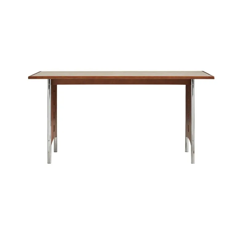 

court solid wood French retro rock slab home Nordic simple small apartment dining table and chair combination