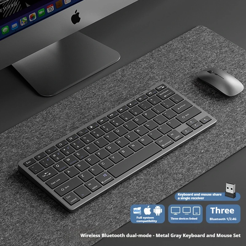 EWEADN  Ipad Keyboard Wireless Keyboard Bluetooth Keyboard Mouse Combo Laptop Computer Office Typing Silent Rechargeable