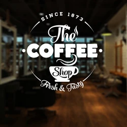 Coffee Shop Glass Sticker Milktea Wall Decal Cafe Cup Poster Vinyl Art Decor Mural Decoration Break Bread