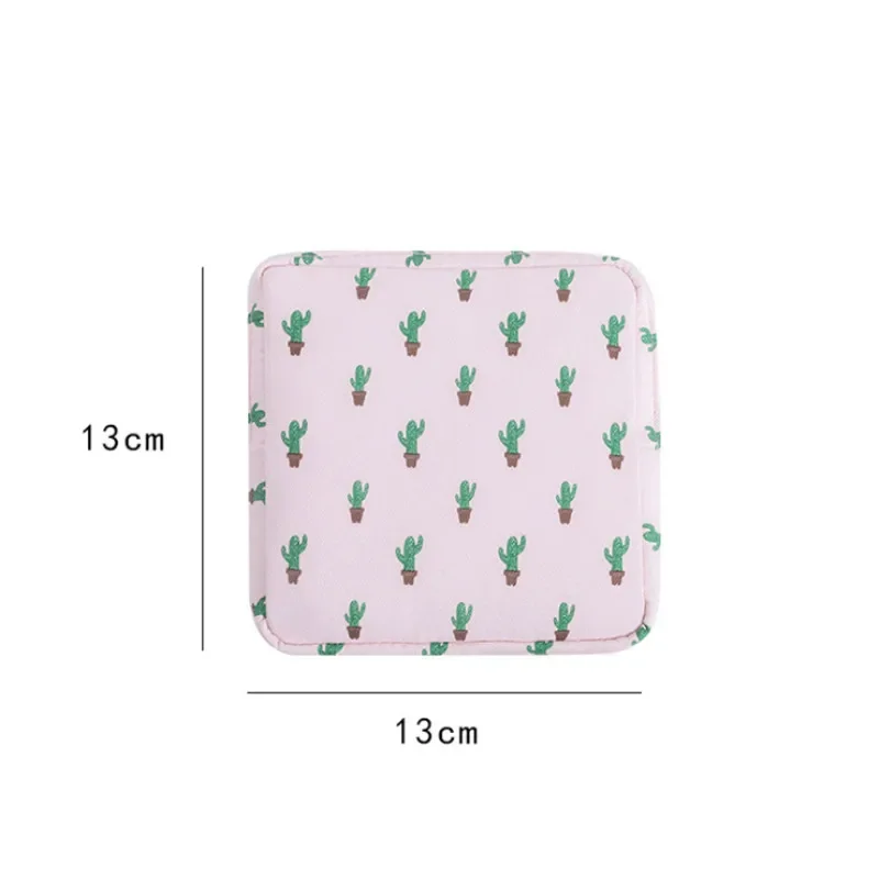 Cute Sanitary Napkin Pad Pouch Bag Lovely Girls Purse Napkin Towel Storage Organizer Bags Women Outdoor Cosmetic Bag