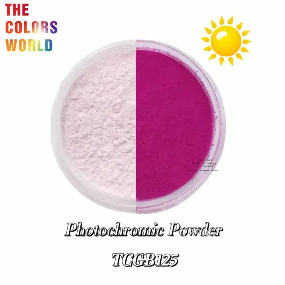 TCT-773 Color Change Photochromic Powder Pigment Sunlight UV Light Sensitive Powder Pigment Manicure Nails Art Decoration UV gel