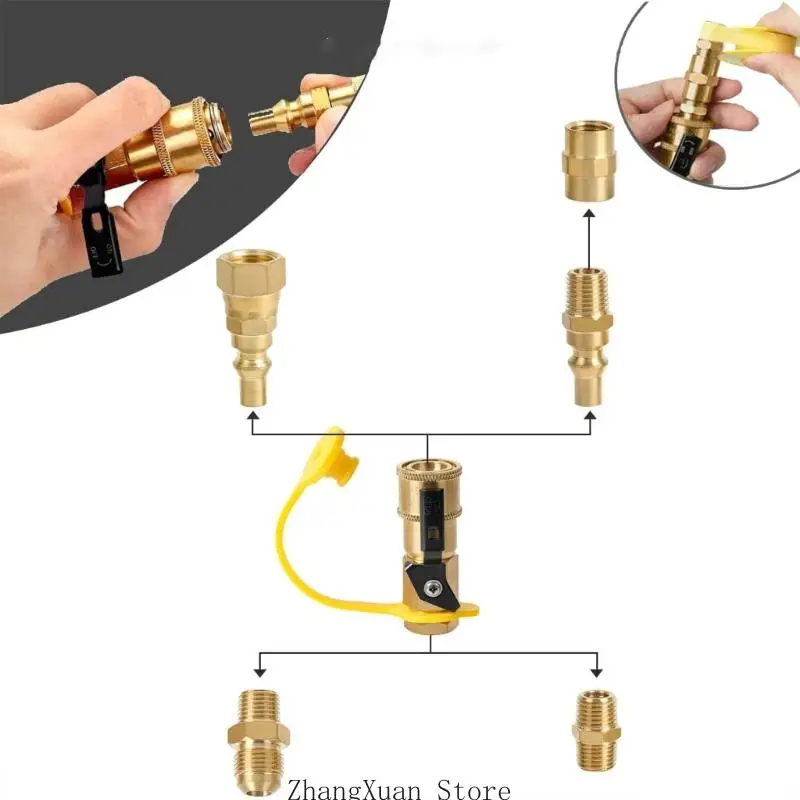 Messing-Wohnmobil-Propan-Set, Gewindeadapter für Leitungsumwandlung und Bandnutzung, 3 x – Detail 7