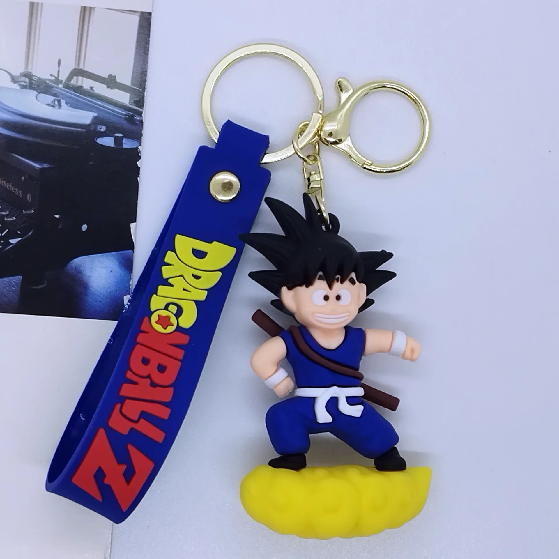 Dragon Ball Z Son Goku Cute Keychain Anime Figure Kakarotto Bag Pendant Kids Doll Car Key Chain Keyring Decoration Birthday Gift