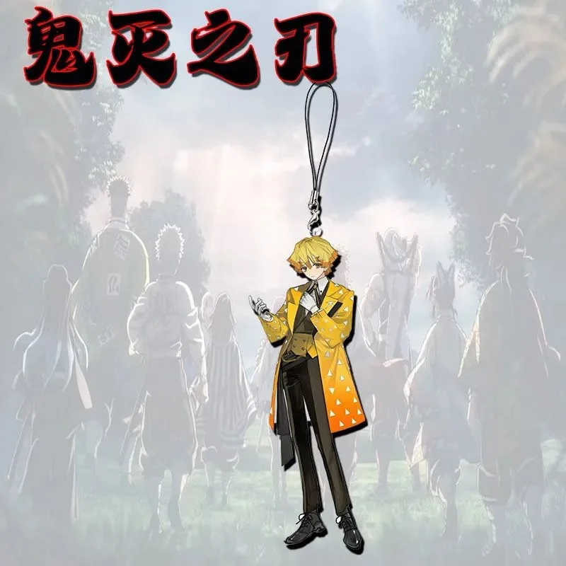 Ghost Killing Blade Purgatory Apricot Shoulang Peripheral Animation anime Mobile Phone Chain Acrylic Student Bag Pendant