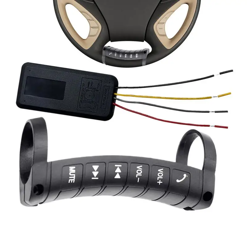 

DVD Button Steering Wheel Swtch Multifunction Steering Wheel Button Remote Control Navigation Portable Wireless Media Controlle