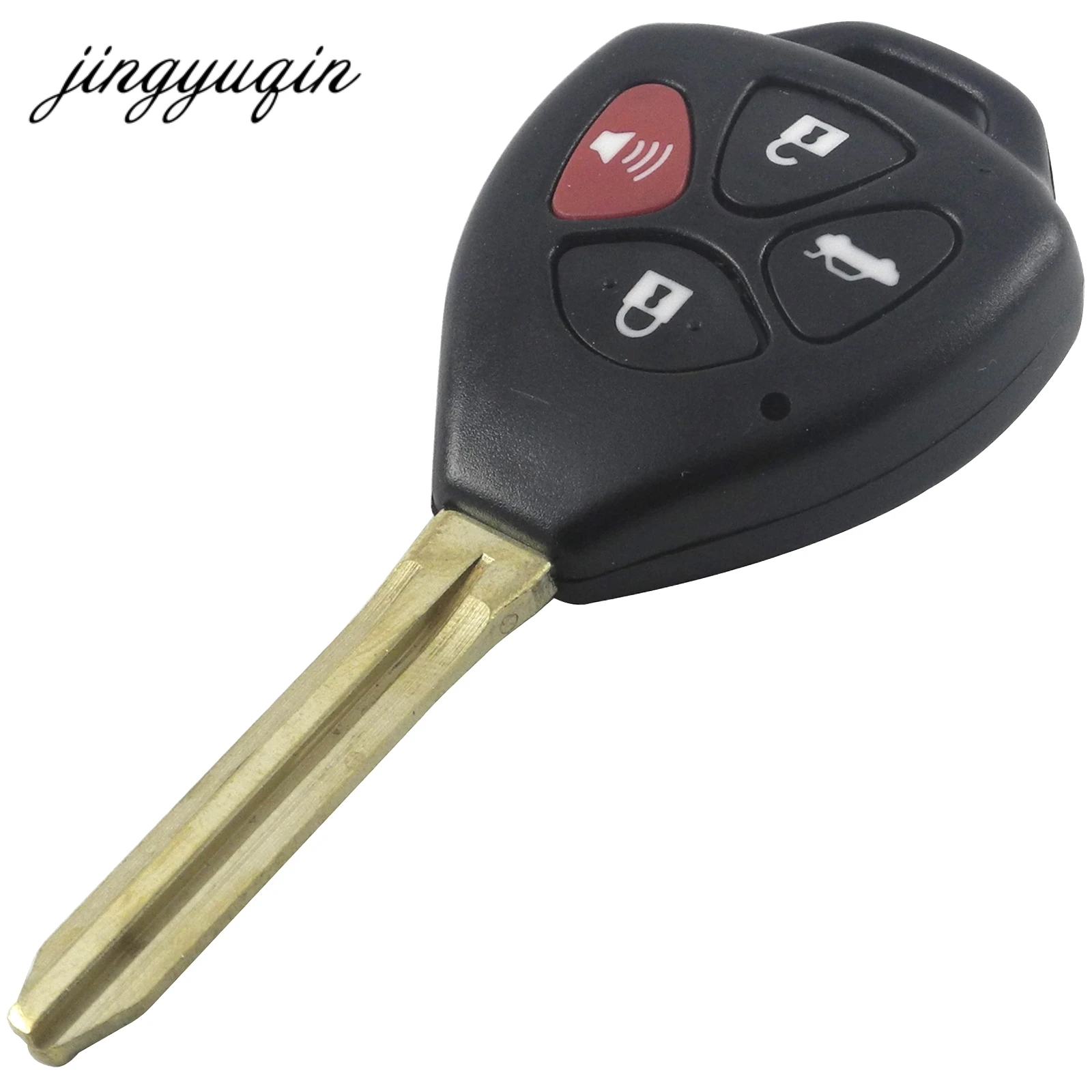 

jingyuqin 10pcs/lot Remote Key Shell Case For Toyota Camry Avalon Corolla Matrix RAV4 Venza Yaris 4 Buttons Fob Cover