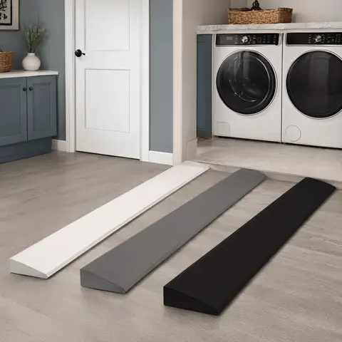 1M Silicone Sweeping Robot Slope Climbing Strip Self-adhesive Bendable Threshold Ramp Anti-slip Waterproof Door Sill Pad