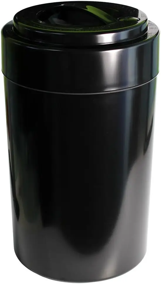 

5-Pound Bulk Dry Goods Storage Container with Tight Seal, Solid Black Design
