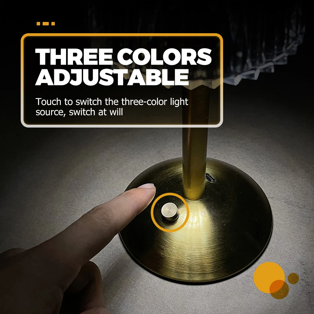 Creative Retro LED Desk Lamp Rechargeable Mini Night Light for Bedroom Cafe Bar KTV Decor Small Cordless Table Light