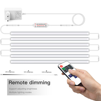 Dimmable COB Under Cabinet Light LED Night Light Bar DC12V Kitchen Closet Light Bathroom Table Book Light Remote Switch 40/50cm