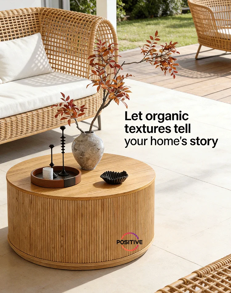 

#French Vintage Minimalist Coffee Table American Living Room Home Round Coffee Table