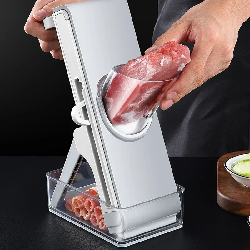 

Multi-function Vegetable Cutter Household Meat Slicer Manual Adjustable Grater Vegetable Cutter Artifact Shredding Slicer