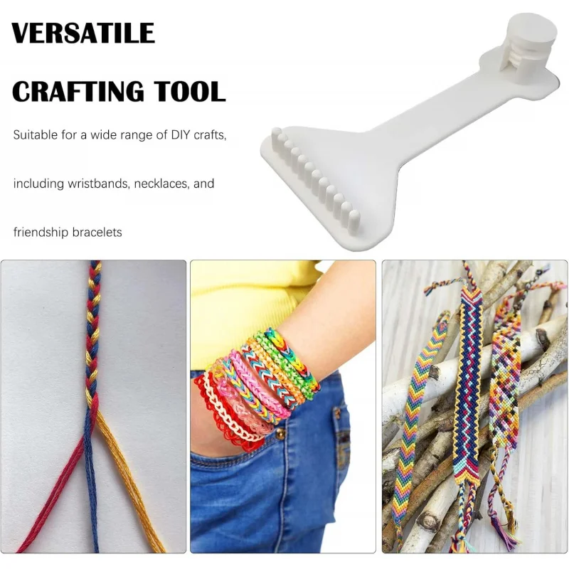 Macrame Braiding Board With Secure Notches Tangle-Free Paracord Bracelet Maker Project Tray Lightweight DIY Craft Tool view 2