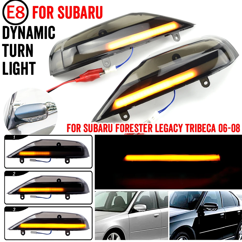 

Car LED Dynamic Rear Mirror Blinker Indicator for Subaru Forester Outback Legacy 03-08 Side Marker Turn Signal Lights 84401AG022