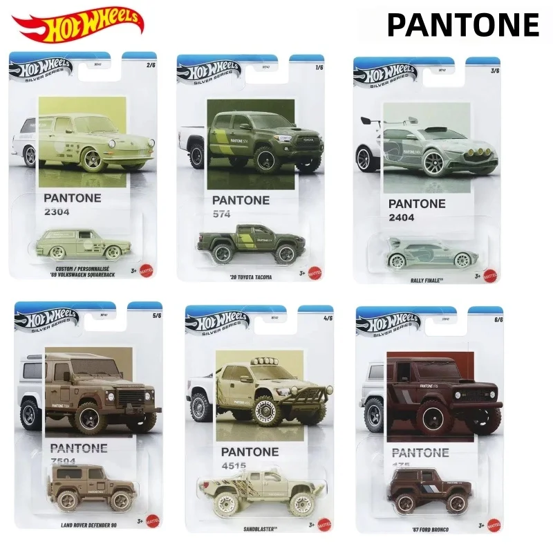 

New 2026 Hot Wheels 1:64 Diecast Cars Pantone Color Series Toyota Tacoma Ford Bronco Land Rover Alloy Model Collector Gift