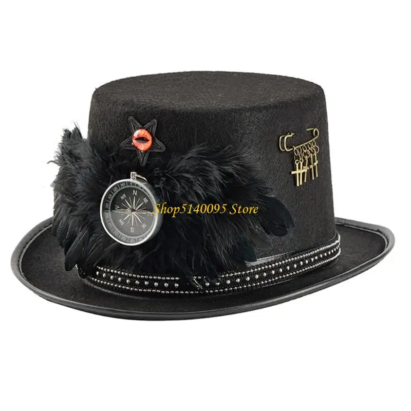 

DXAE Coser Wing Design Gothic Hat Steampunk Theme For Halloween Parties Cosplay Event