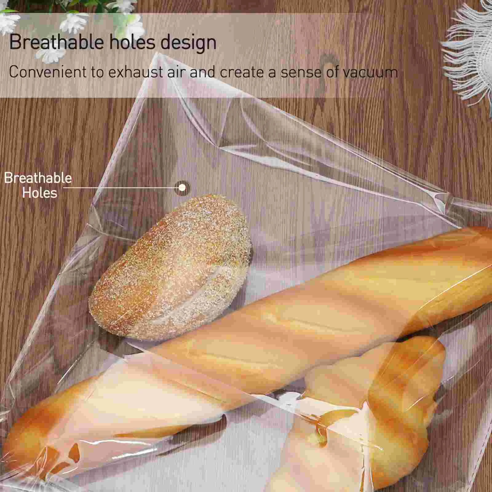 BESTOMZ 100pcs 30 x 40cm Clear Plastic Cello Bags Grip Peel and Seal Strong Packing Self Adhesive for Bakery Soap Cookie