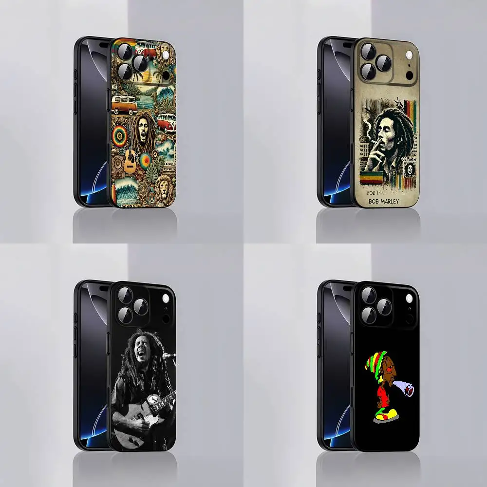 

Bob Jamaican Singer M-Marley Phone Case For iPhone 17,16,15,14,13,12,Pro,Max,Plus,E,SE4,Air,Mini Black Soft Cover