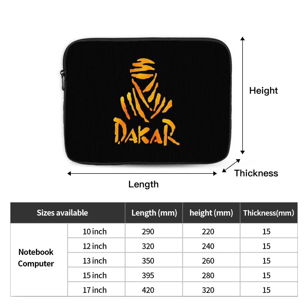 Dakar Rally Motorcycle Notebook Laptop Bag Case Pouch Notebook Sleeve Cover Bag Tablet Shockproof Case Bag