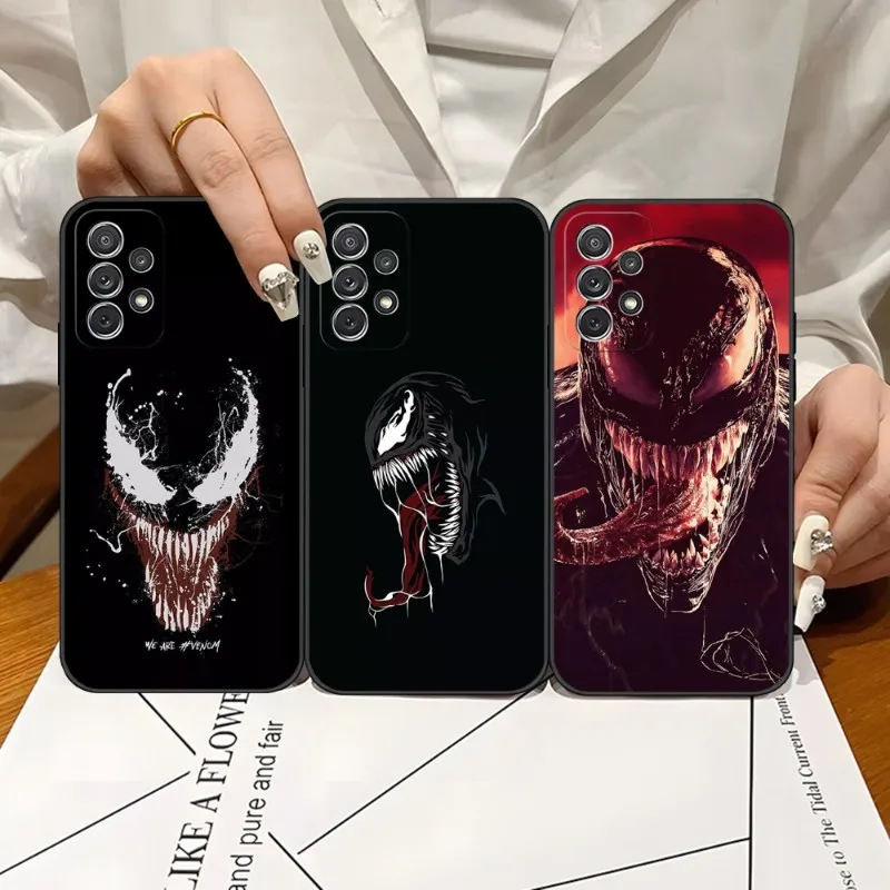 Marvel Hero Venom Phone Case For Samsung A54 A14 A33 A13 A21 A34 A71 A05 A22 A53 A52 A73 A32 A50 A20 A40 A23 A24 Cover