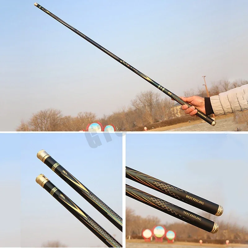 

2.7m/8.1m Super Light Hard Carbon Telescopic Fishing Rod High Quality Freshwater Saltwater Rod 6H19 Fishing Hand Pole for Carp