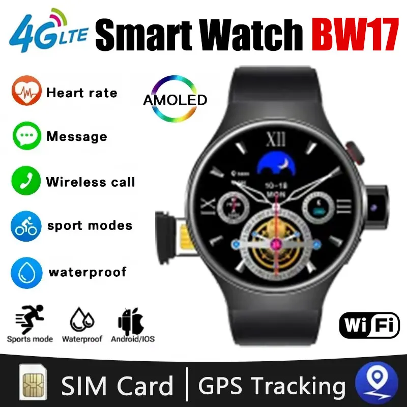 

BW17 Smartwatch for Men and Women, 1.50" AMOLED Display, 360mAh Long-Life Battery, Fitness Tracker with Heart Rate Monitor