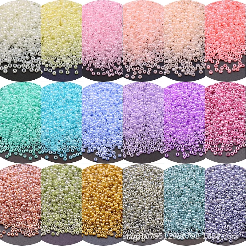 Imitierte Tschechische 2mm 11/0 Super Exzellente Eis-Imitations-Jade-Glasreisperlen DIY Französische Stickerei Handgefertigte Perlen