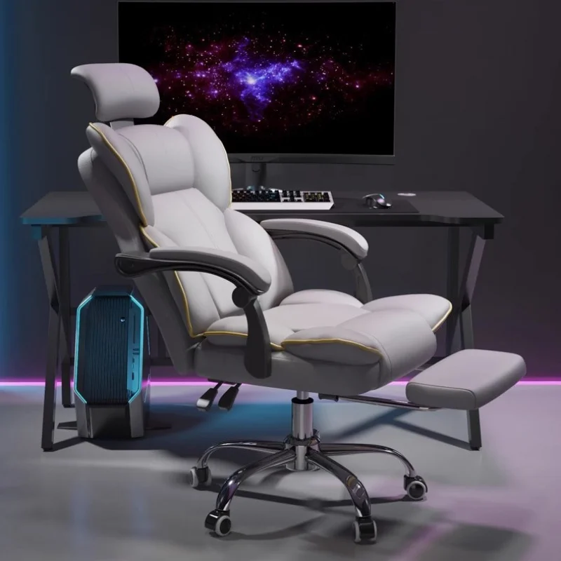 Gaming Chair Home Computer Chair Comfortable Long-Sitting Ergonomic Chair Lunch Break Reclining Office Chair Anchor Lifting Seat