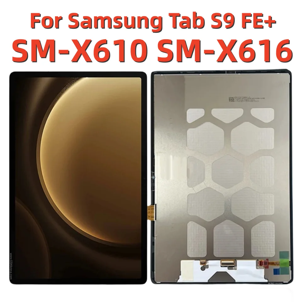 

100% Test For Samsung Galaxy Tab S9 FE+ FE Plus SM-X610 SM-X616B X610 X616B LCD Display Touch Screen Digitizer Assembly