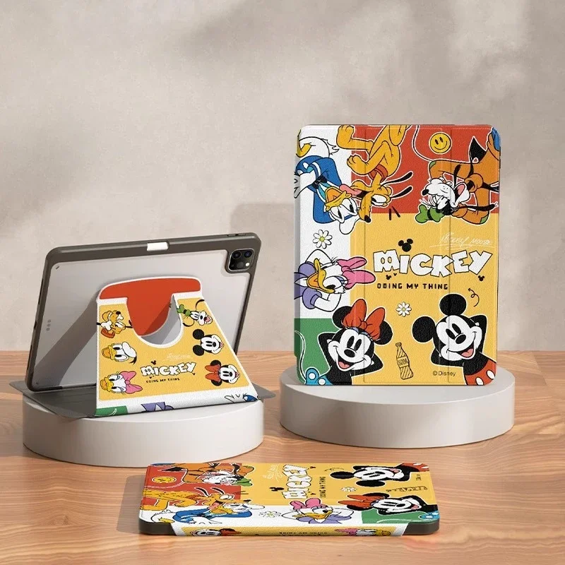 

Чехол Disney Mickey для iPad Funda iPad A16 Air 4 5 M2 M3 Mini 6 7 Защитный чехол-подставка Pro4 5 6 11 дюймов 10 11-го поколения Чехол для планшета
