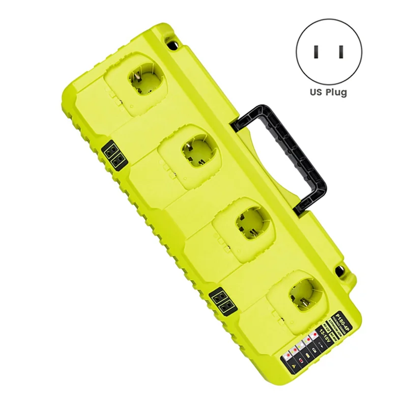 320 واط بطارية شاحن سريع 4-Port 3A لأداة الطاقة Ryobi 18 فولت Ni-Cd Ni-Mh بطاريات ليثيوم P109 PBP002 مع USB مزدوج