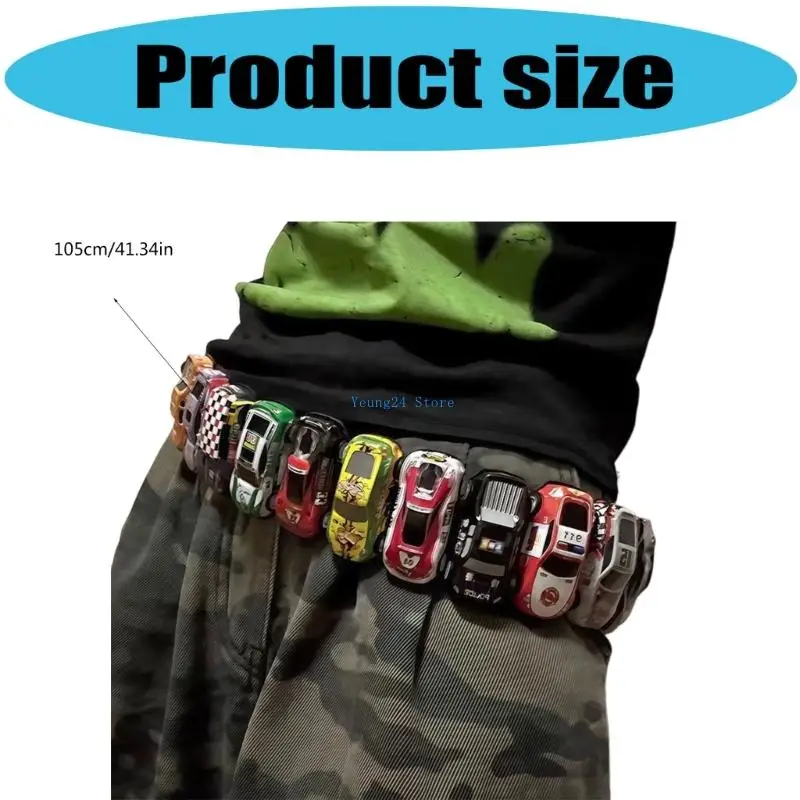 حزام P8DB للنساء بنمط السيارة، إبزيم أمان ناعم من البولي يوريثان، إكسسوارات عصرية ملابس الشارع #6