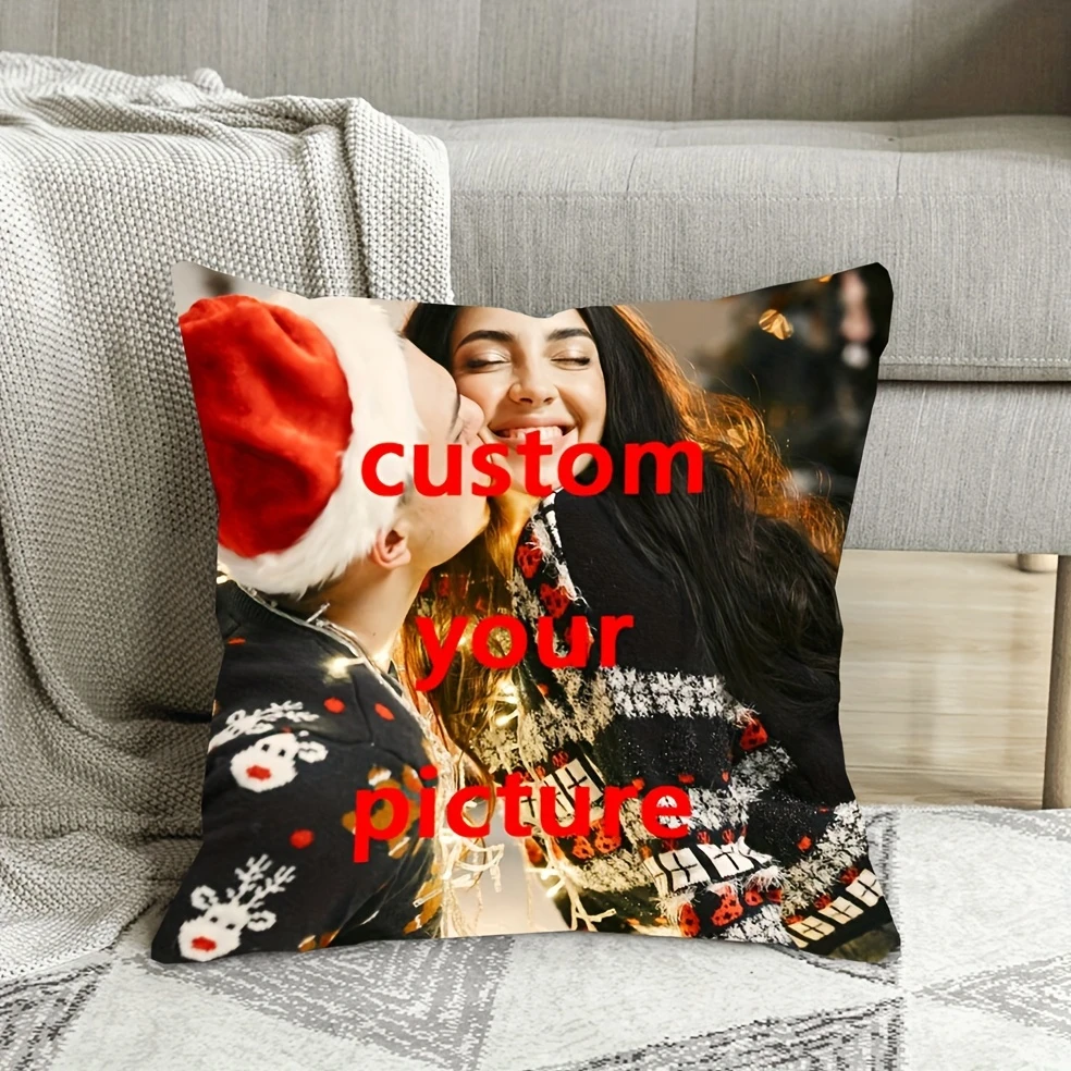 Personalized Photo Plush Pillowcase: Upload Your Own Custom Image (Pillow Insert Not Included)