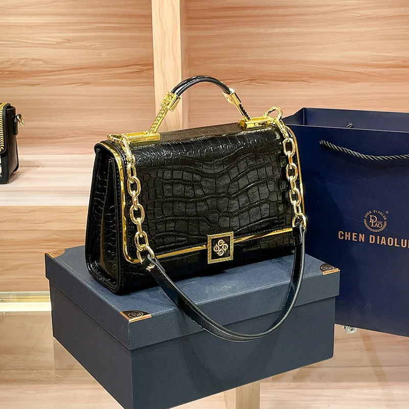 Luxury Designer Brand New High Quality Crocodile Print Handbag Women's Fashion Trend Shoulder Crossbody Bag Hot Sale
