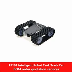Smart Tank Car Chassis Tracked Caterpillar Crawler Robot Platform with Dual DC 12V Motor for DIY for Arduino T101-P TP101