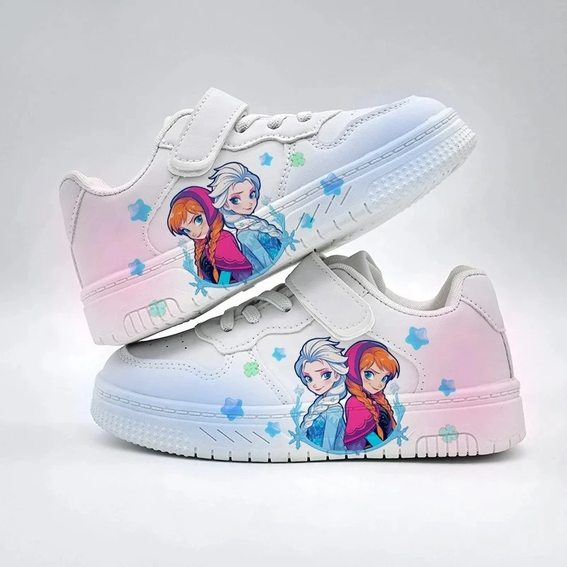 

Disney Frozen Elsa Print Canvas Shoes 2025, Cute Cartoon Sneakers for Toddler Girls