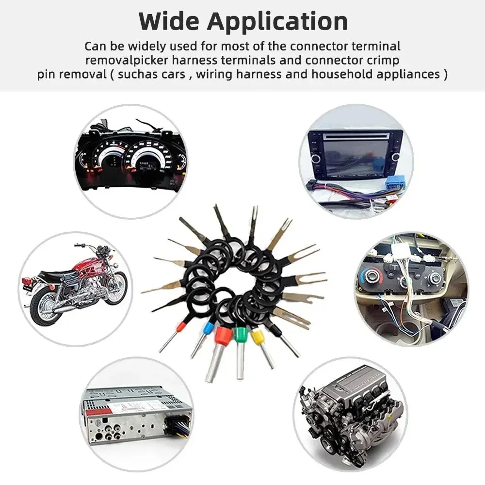 41 stücke Universal Auto Terminal Entfernung Reparatur Werkzeug Draht Stecker Stecker Extractor Puller für Auto Terminals Demontage Hand Werkzeuge
