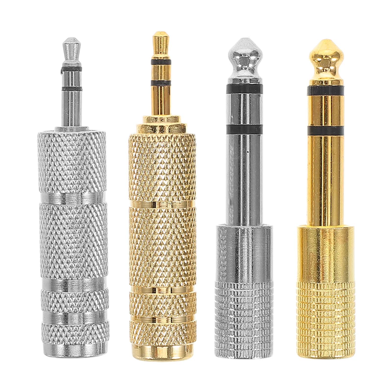 

4Pcs Metal Audio Adapter Microphone Jack Conversion Stereo Mic Connector Converter Home Audio Accessories High Fidelity Sound